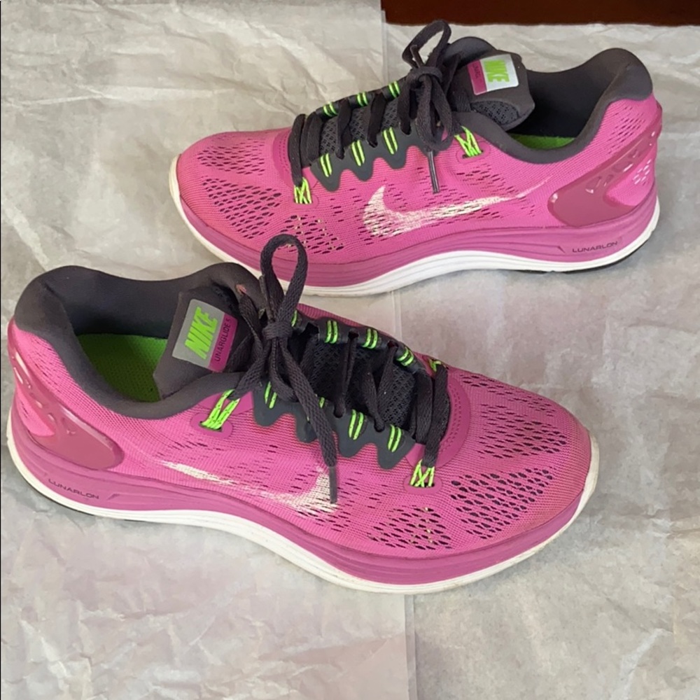 NIKE LUNARGLIDE WOMEN SNEAKER SIZE 7.5 GOOD CONDITION